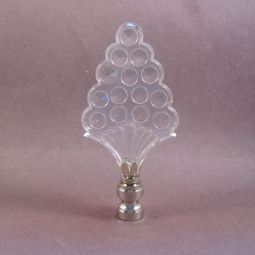 Lamp Finial:  Clear Glass Triangle
