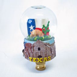 Lamp Finial Texas Glitter Globe Novelty