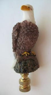 Lamp Finial: Handsome Eagle. 5" tall overall