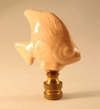 Finial:  Flesh Pink Angel Fish.  3" overall