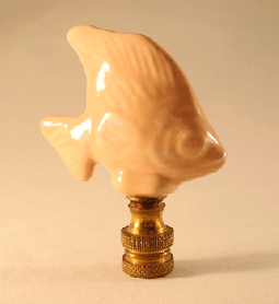 Finial:  Flesh Pink Angel Fish.  3" overall