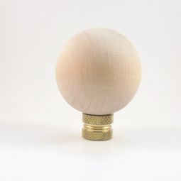 Lamp Finial Unfinished Unsealed Wooden Ball 35mm