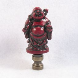 Lamp Finial:  Brown Asian Resin Buddha