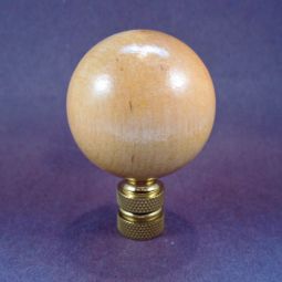 Lamp Finial Sealed Natural Wooden 40mm Ball
