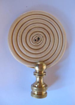 Lamp Finial: Natural Willow Spiral. 2 1/2 inches overall.