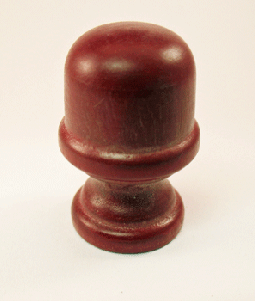 Finial: Knob Stained Red Mahogany. 1 1/2" overall