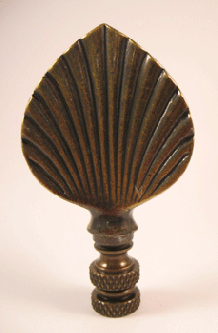 Finial:  Bronze Leaf. 3" overall