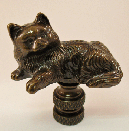 Finial:  Small Kitty. 1 7/8" overall