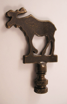Finial:  Walking Moose. 3 1/4" overall