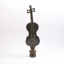Lamp Finial:  Bronze Violin or Cello