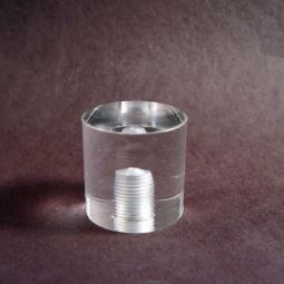 Lamp Finial:  Small Clear Acrylic Cylinder 1"
