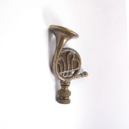 Lamp Finial:  Bronze French  Horn