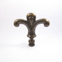 Lamp Finial:  Bronze Heavy Three Way