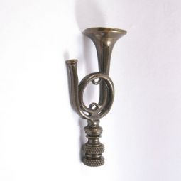 Lamp Finial:  Bronze Horn