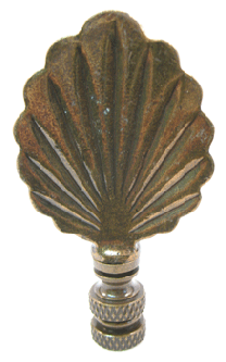 Finial:  Bronze Leaf  3" overall
