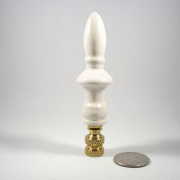 Lamp Finial White Ceramic Sphire