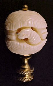 Serpent ball 2 1/4 inch finial