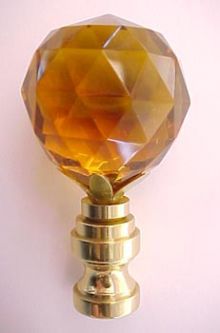 Amber Glass Ball 2  1/4 inch tall