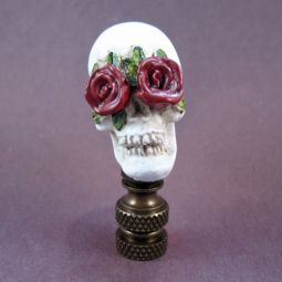 Lamp Finial Day of the Dead Halloween Skull