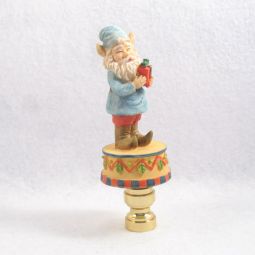 Lamp Finial; Little Elf Standing on a Drum