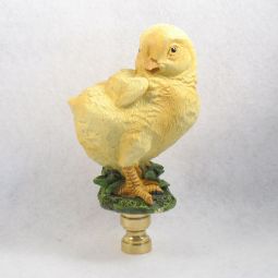 Lamp Finial:  Yellow Baby Chick
