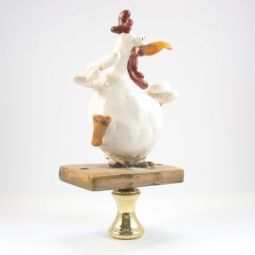 Lamp Finial:  Funky Chicken