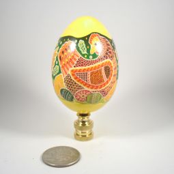 Large Yellow Wooden Easter Egg