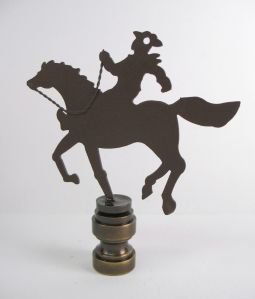 Finial: Horse on the Move.  3" overall