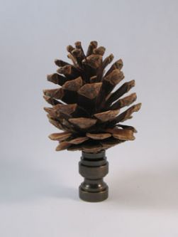 Finial:  Real Small Pinecone 2 1/2 inch tall overall