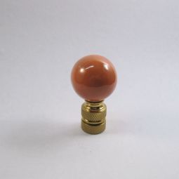 Lamp Finial: Small  Burnt Orange Ceramic Ball
