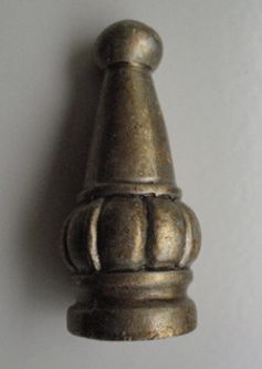 Lamp Finial: Resin Antiqued Gold/Silver Knob
