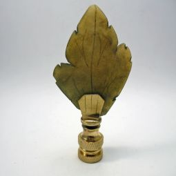 Lamp Finial  Stone Leaf