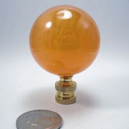 Lamp Finial Faux Amber 40 mm Ball Sphere
