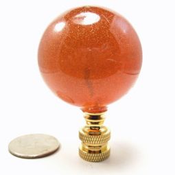 Lamp Finial Resin Amber Large Ball 40 mm