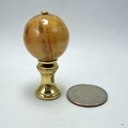 Lamp Finial Laminated Natural Materials Ball