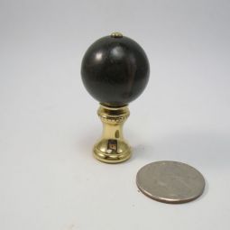 Lamp Finial Dark Brown Wooden Ball