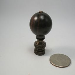 Lamp Finial Dark Brown Wooden Ball
