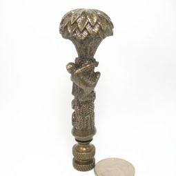 Z15 Lamp Finial  Musical Lampshade Finial Bronze Metal Antiqued Brass Mandolin 