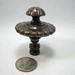 Lamp Finial Bronze Double Knob