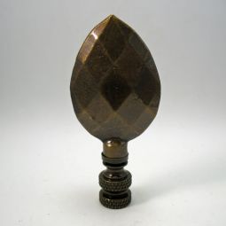 Lamp Finial Bronze "Prism" Shape