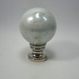 Lamp Finial White Opal Vintage Glass 35mm