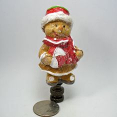Lamp Finial Christmas Gingerbread Girl