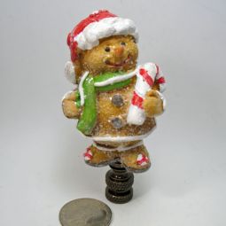 Lamp Finial Christmas Gingerbread Man