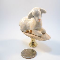 Lamp Finial Baby Ceramic Lamb
