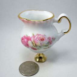 Lamp Finial Pink and White Pitcher