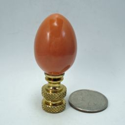 Lamp Finial Small Burnt Orange Egg
