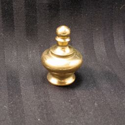 Lamp Finial Solid Brass Knob 3/8" Thread 1/8ip