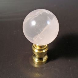 Lamp Finial Pink Quartz Ball 25mm