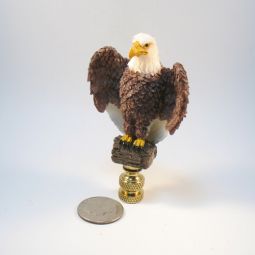 Lamp Finial Cast Resin American Eagle