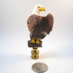 Lamp Finial Cast Resin Handsome Eagle